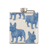 Persoonlijke Cute Franse Bulldog Heupfles (Achterkant)