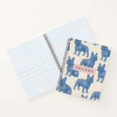 Persoonlijke Cute Franse Bulldog Notitieboek (Binnen)