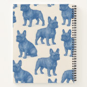 Persoonlijke Cute Franse Bulldog Notitieboek (Achterkant)