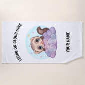 Persoonlijke Cute Fret Badhanddoek (Voorkant)