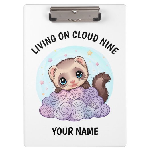Persoonlijke Cute Fret Klembord met Aangepaste Tek (Voorkant)