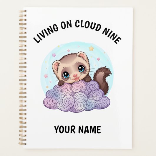 Persoonlijke Cute Fret Planner met Aangepaste Teks (Voorkant)