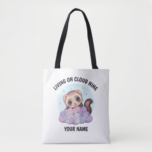 Persoonlijke Cute Fret Tas met Aangepaste Tekst (Voorkant)