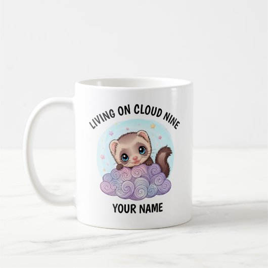 Persoonlijke Cute Fretmok met Aangepaste Tekst Koffiemok (Links)