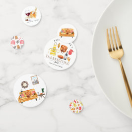 Persoonlijke Cute Friendsgiving Thanksgiving-feest Confetti