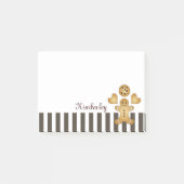 Persoonlijke Cute Gebruine Man Koekje Post-it® Notes (Voorkant)