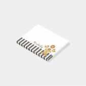 Persoonlijke Cute Gebruine Man Koekje Post-it® Notes (Schuin)