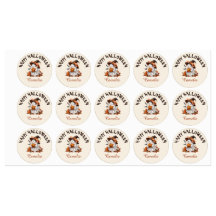 Persoonlijke Cute Geest Halloween Naamstickers