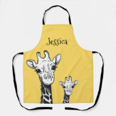 Persoonlijke Cute Giraffe Schort (Voorkant)