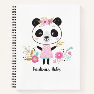 Persoonlijke Cute Girl Panda Notitieboek