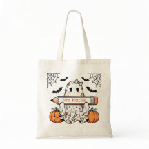 Persoonlijke Cute Halloween Geest Leraren Tas