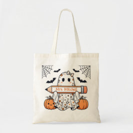 Persoonlijke Cute Halloween Geest Leraren Tas