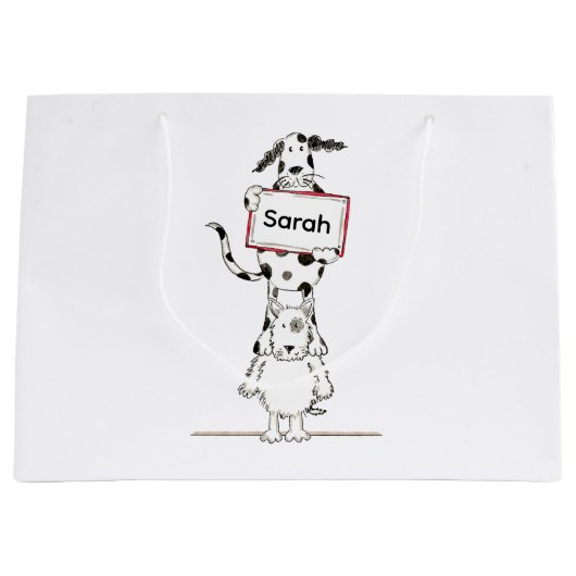 Persoonlijke Cute Hond Acrobat  Groot Cadeauzakje (Voorkant)