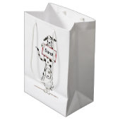Persoonlijke Cute Hond Acrobat  Medium Cadeauzakje (Voorkant Gekanteld)