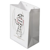 Persoonlijke Cute Hond Acrobat  Medium Cadeauzakje (Achterkant Gekanteld)