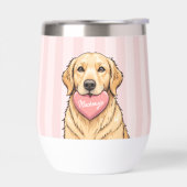 Persoonlijke Cute Hond met Roze Hart (Links)