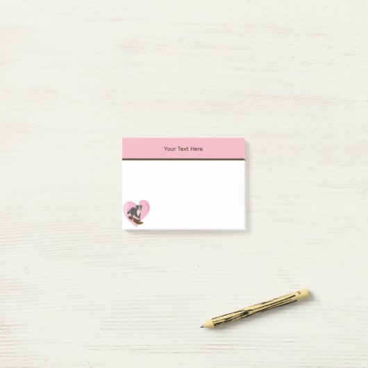 Persoonlijke Cute Hond Post-it® Notes (Op bureau)