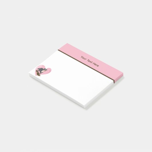 Persoonlijke Cute Hond Post-it® Notes (Schuin)