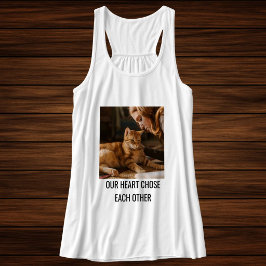 Persoonlijke Cute Kat Moeder Familie Huisdier Foto Tanktop