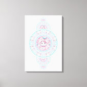 Persoonlijke Cute Kawaii Konijn Sierlijke Mandala Canvas Afdruk (Voorkant)