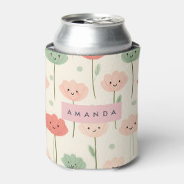 Persoonlijke Cute Kawaii Pastel Lachende Bloem Blikjeskoeler
