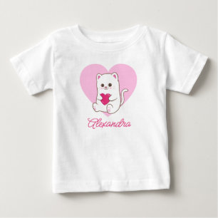 Persoonlijke Cute Kawaii Roze Hart Kat Naam