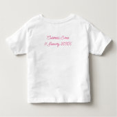 Persoonlijke Cute Kawaii Roze Hart Kat Naam Kinder Shirts (Achterkant)