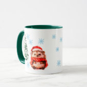 Persoonlijke Cute Kerst Egel Koffie Custom Mok (Voorkant links)