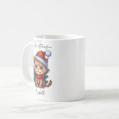 Persoonlijke Cute Kerst Kitty Mok (Voorkant links)