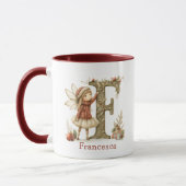 Persoonlijke Cute Kerstfee Initiële Aandenken Mok (Links)