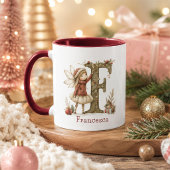 Persoonlijke Cute Kerstfee Initiële Aandenken Mok