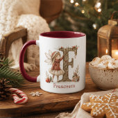 Persoonlijke Cute Kerstfee Initiële Aandenken Mok