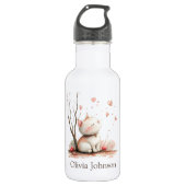 Persoonlijke Cute Kitten met Harten Waterfles (Voorkant)