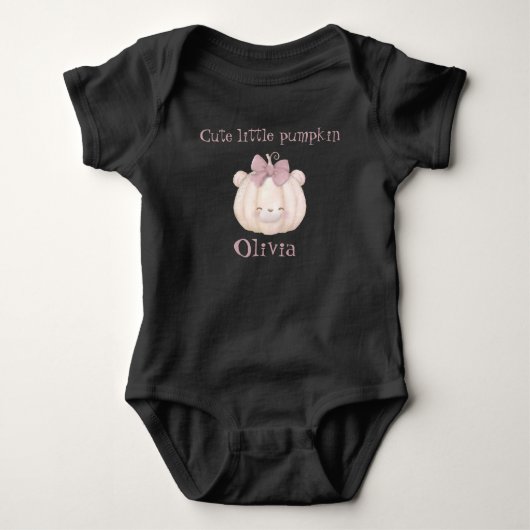 Persoonlijke Cute kleine pompoen Romper (Voorkant)