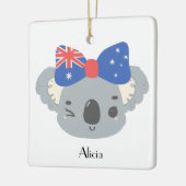 Persoonlijke Cute Koala Baby's 1e Kerstmis Keramisch Ornament (Links)