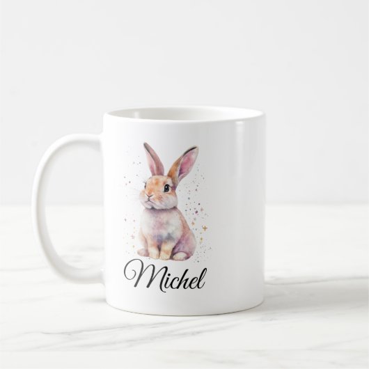 Persoonlijke Cute Konijn Konijntje Koffiemok (Links)