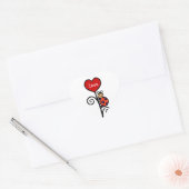 Persoonlijke Cute LadyBug-tekening Hart Sticker (Envelop)
