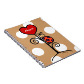 Persoonlijke Cute LadyBug-tekening Notitieboek (Rechterzijde)