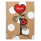 Persoonlijke Cute LadyBug-tekening Notitieboek (Voorkant)