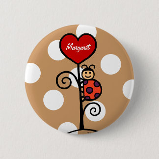 Persoonlijke Cute LadyBug-tekening Ronde Button 5,7 Cm