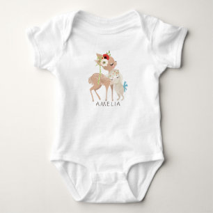 Persoonlijke Cute Lente Konijn Hert Pasen Romper