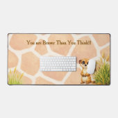 Persoonlijke Cute Meerkat Motiverende Bureaumat (Keyboard & Muis)