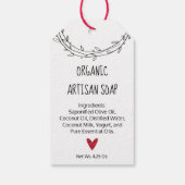 Persoonlijke Cute "Met de Hand Gemaakt Voor Jou" K Cadeaulabel (Achterkant)