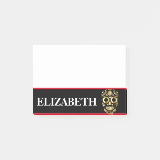 Persoonlijke Cute Mexicaanse Suiker Schedel Hallow Post-it® Notes (Voorkant)