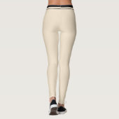 Persoonlijke Cute Moderne Champagnetint Goud Athle Leggings (Achterkant)
