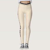 Persoonlijke Cute Moderne Champagnetint Goud Athle Leggings (Voorkant)