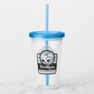 Persoonlijke Cute Moderne Schotse IJsschaatsen Acryl Drinkbeker