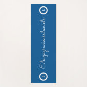 Persoonlijke Cute Naam Script En Calligrafie Blauw Yogamat (Voorkant)