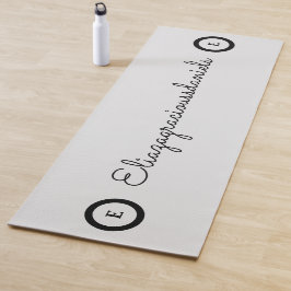 Persoonlijke Cute Naam Script En Calligrafie Grijs Yogamat