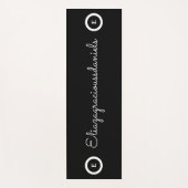 Persoonlijke Cute Naam Script en Calligrafie Zwart Yogamat (Voorkant)